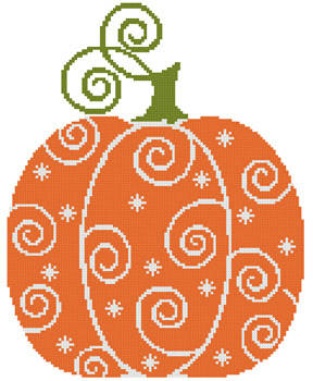 cross stitch pattern Pumpkin Swirl