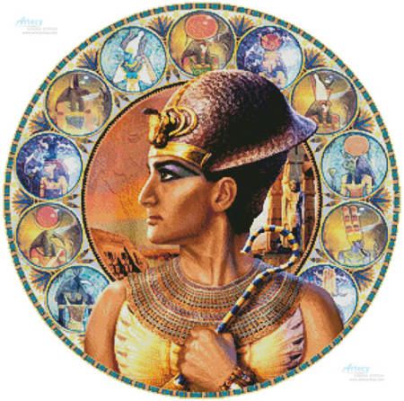 cross stitch pattern Rameses II Circle (Left)