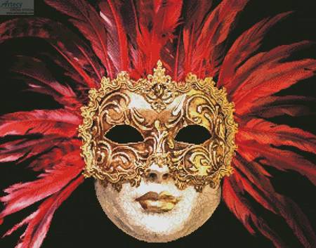 cross stitch pattern Red Mask