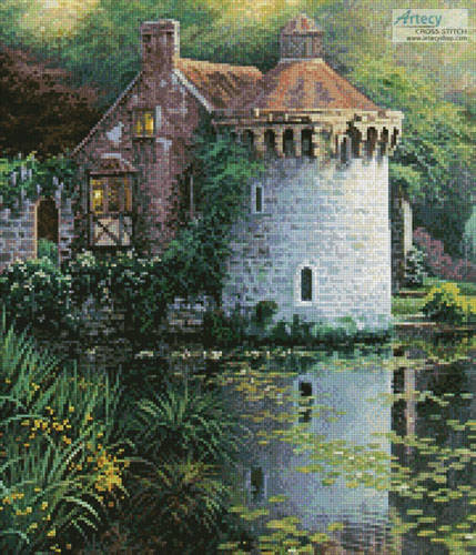 cross stitch pattern Scotney Castle Garden (Crop)