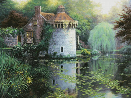 cross stitch pattern Scotney Castle Garden (Large)