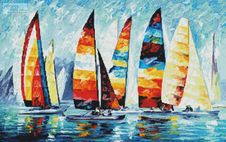 cross stitch pattern Sail Regatta