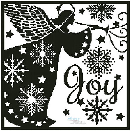 cross stitch pattern Snowflake Angel Silhouette