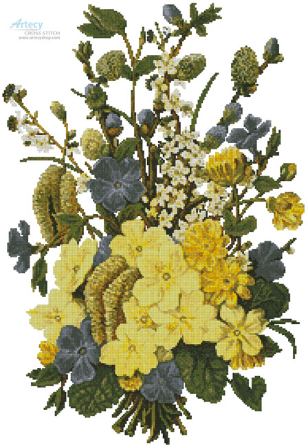 cross stitch pattern Spring Flowers Bouquet