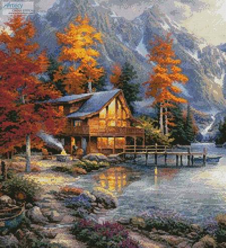 cross stitch pattern Space for Reflection (Crop)