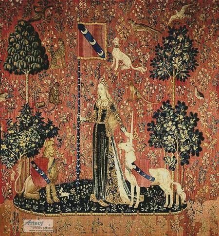 cross stitch pattern Touch (Lady and the Unicorn) Large
