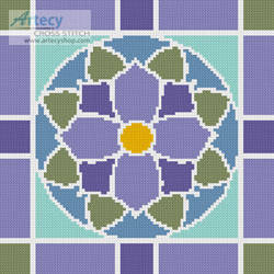 cross stitch pattern Stained Glass Square 2