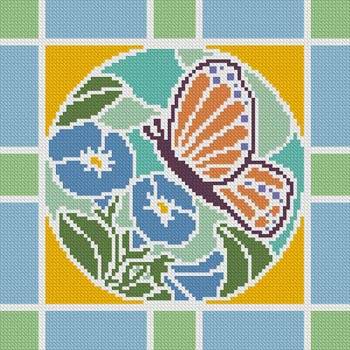 cross stitch pattern Stained Glass Square 5
