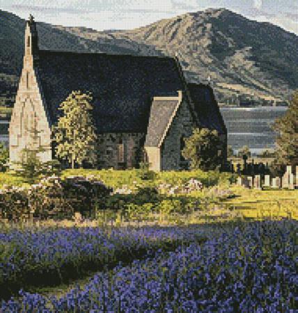 cross stitch pattern St John's, Ballachulish (Crop)