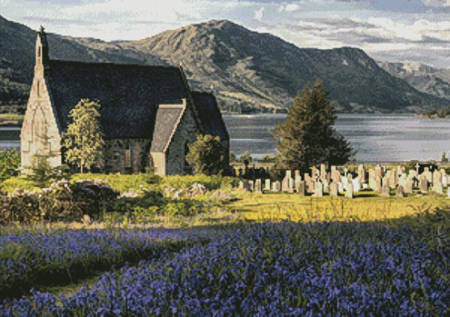 cross stitch pattern St John's, Ballachulish