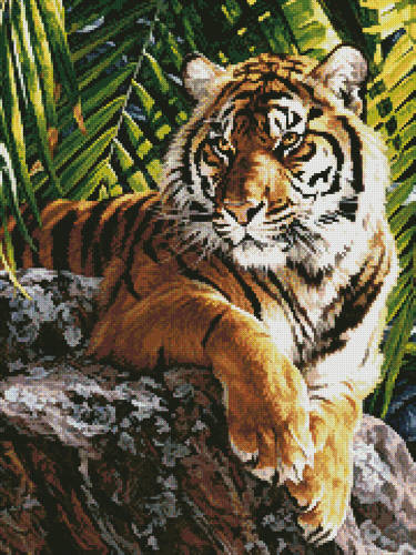 cross stitch pattern Sumatran Tigress (Crop)