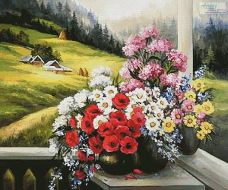 cross stitch pattern The Autumn Verandah
