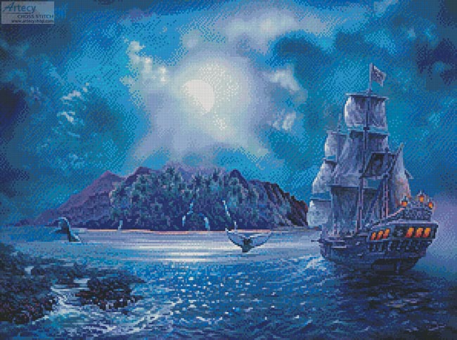 cross stitch pattern The Call of the Moon