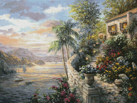 cross stitch pattern Tranquil Sea (Large)