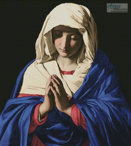 cross stitch pattern The Virgin in Prayer 2