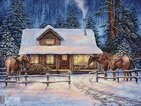 cross stitch pattern Winter's Oasis