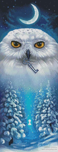 cross stitch pattern Winter Owl