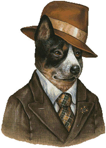 cross stitch pattern Australian Cattle Dog Reporter