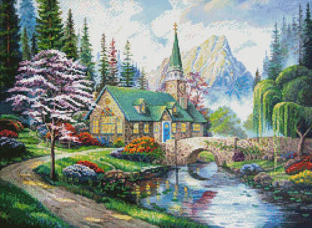 cross stitch pattern The Church in the Forest