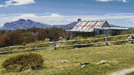 cross stitch pattern Craig's Hut 1 (Crop)