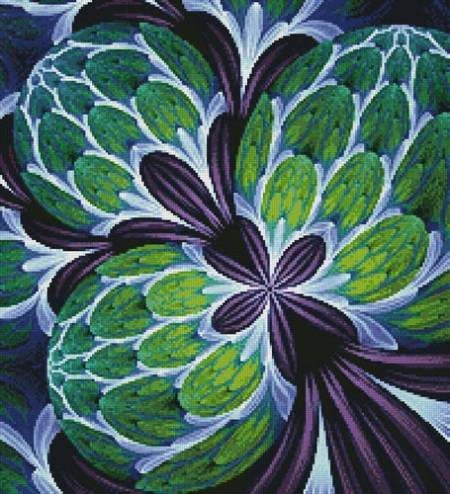 cross stitch pattern Fabulous Fractal (Crop)