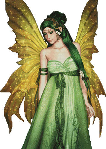 cross stitch pattern Fairy of the Forest (No Background)