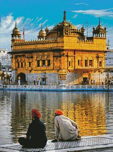 cross stitch pattern Golden Temple