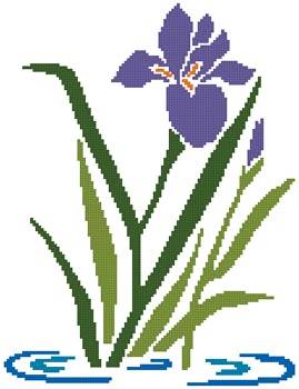 cross stitch pattern Iris