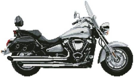 cross stitch pattern Kawasaki Vulcan 2000