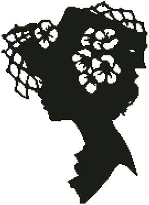 cross stitch pattern Lady Silhouette 12 