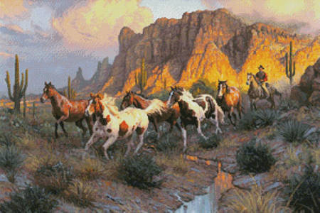 cross stitch pattern Legends of the West