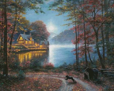cross stitch pattern Lakeside Dreams (Large)