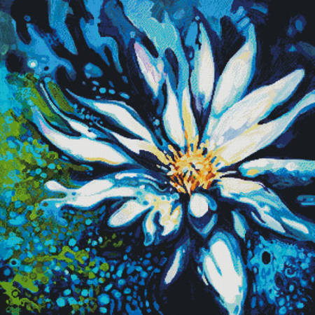 cross stitch pattern Lotus