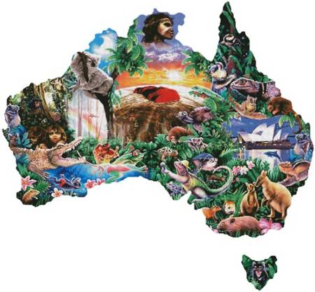 cross stitch pattern Map of Australia (Large)