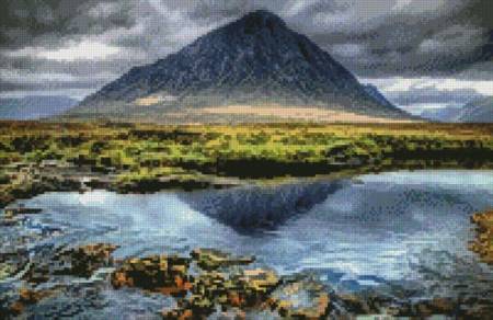 cross stitch pattern Mini Buachaille Etive Mor Glencoe