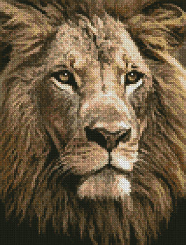 cross stitch pattern Mini Lion Close up