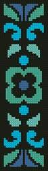 cross stitch pattern Ornamental Bookmark 4
