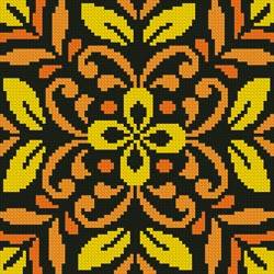 cross stitch pattern Ornamental Square 1