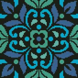 cross stitch pattern Ornamental Square 4