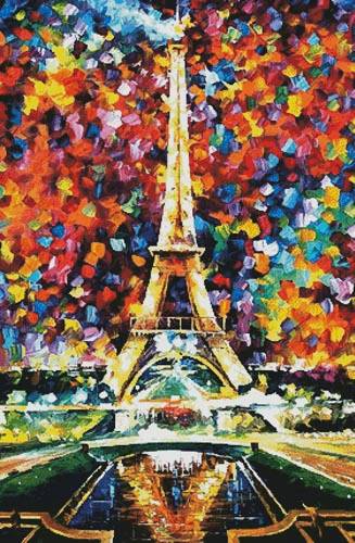 cross stitch pattern Paris of My Dreams (Large Crop)