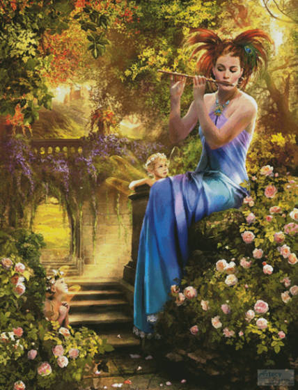 cross stitch pattern Piper's Lullaby (Large)