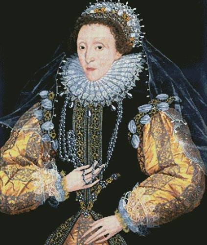 cross stitch pattern Queen Elizabeth 1