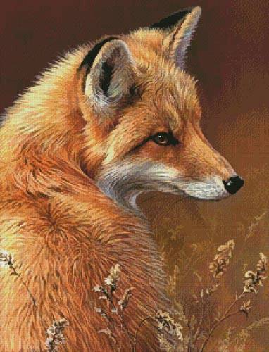 cross stitch pattern Red Fox Profile