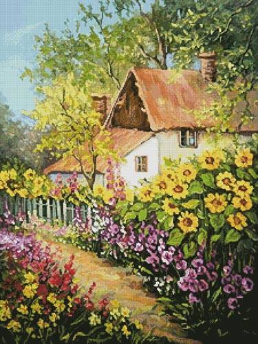cross stitch pattern Summer Garden
