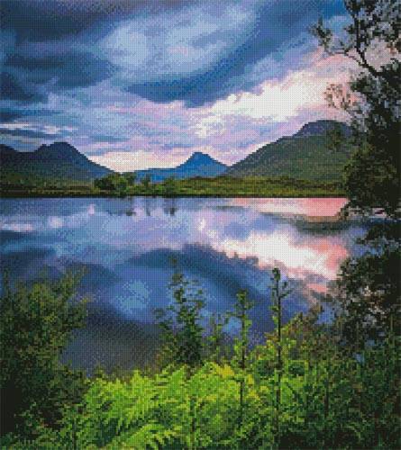 cross stitch pattern Stac Pollaidh Sunset (Crop 1)