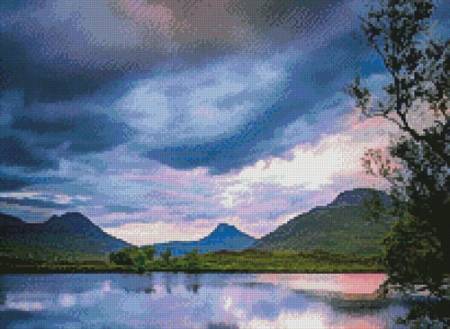 cross stitch pattern Stac Pollaidh Sunset (Crop 2)