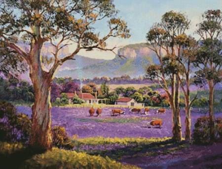 cross stitch pattern The Purple Paddock