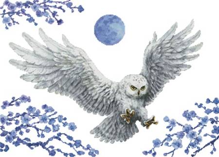 cross stitch pattern White Owl (No Background)