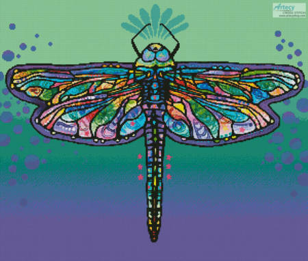 cross stitch pattern Abstract Dragonfly