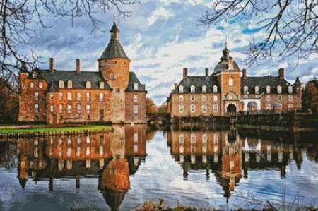 cross stitch pattern Anholt Castle, Germany